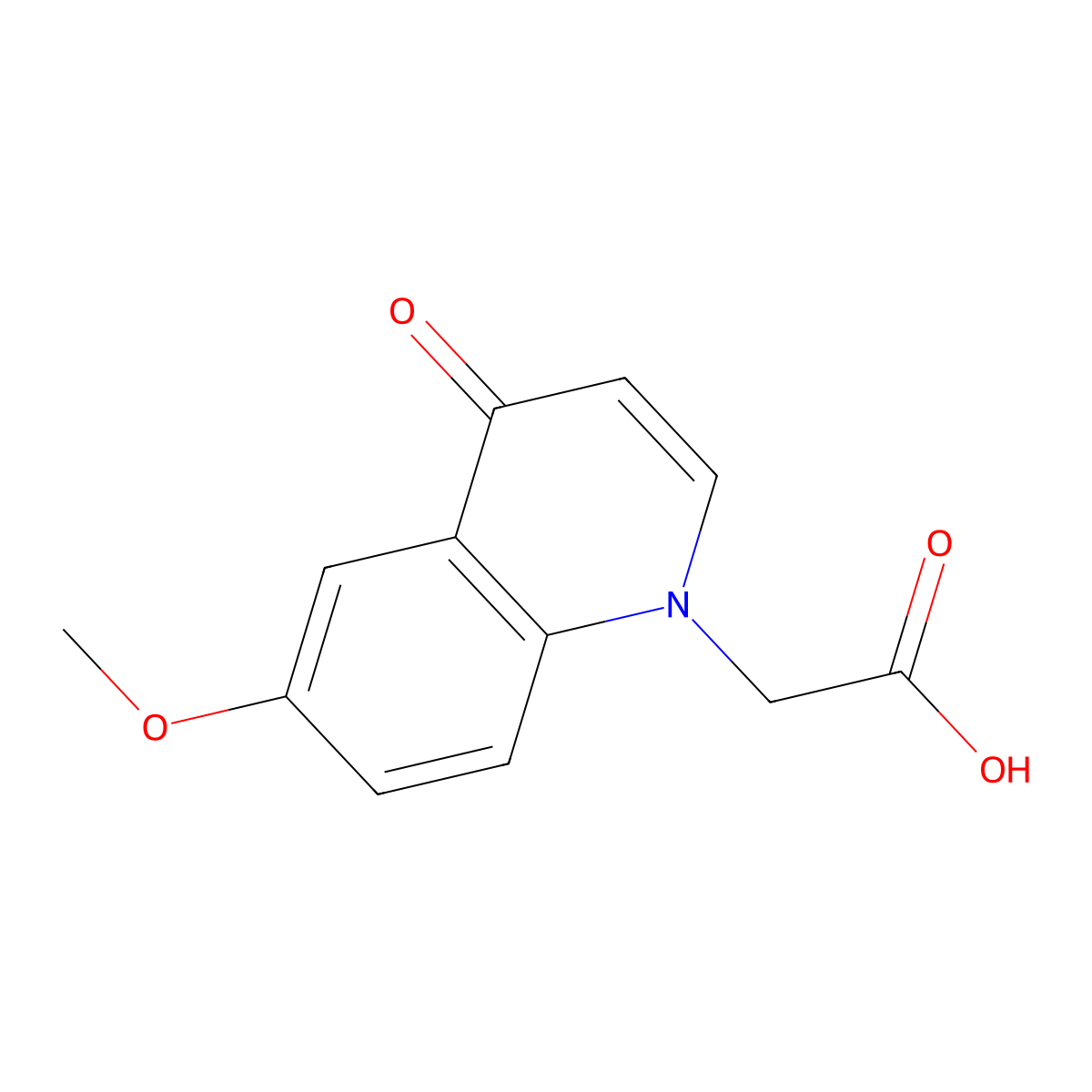 2-(6-methoxy-4-oxoquinolin-1(4H)-yl)acetic acid molecular structure, CAS 1322604-39-6