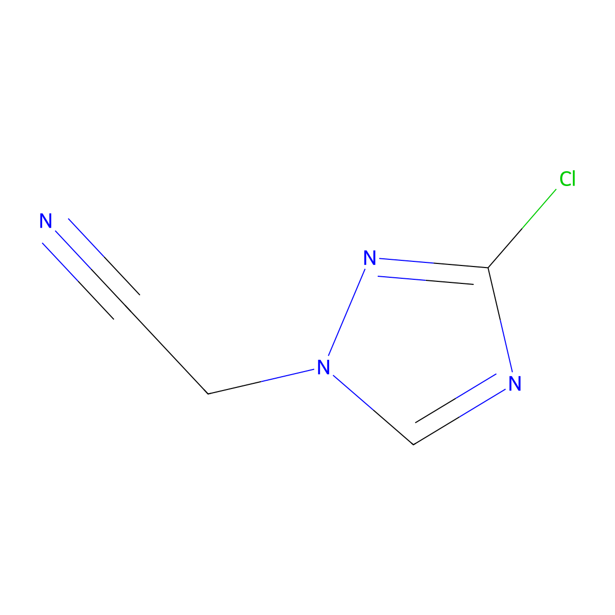 2-(3-chloro-1H-1,2,4-triazol-1-yl)acetonitrile molecular structure, CAS 1322604-41-0