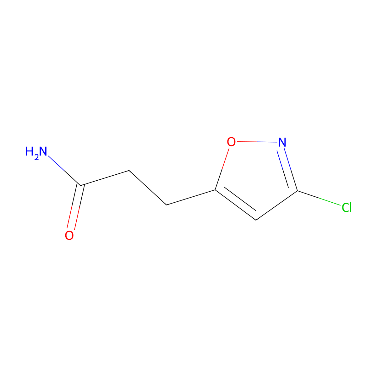 3-(3-Chloroisoxazol-5-yl)propanamide molecular structure, CAS 1322604-59-0