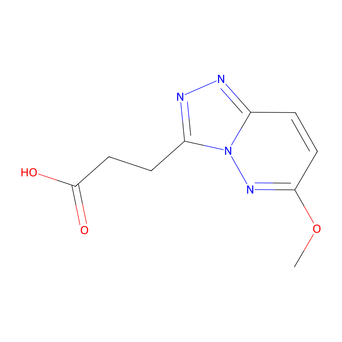 3-(6-Methoxy-(1,2,4)triazolo(4,3-b)pyridazin-3-yl)propanoic acid molecular structure, CAS 1322604-60-3