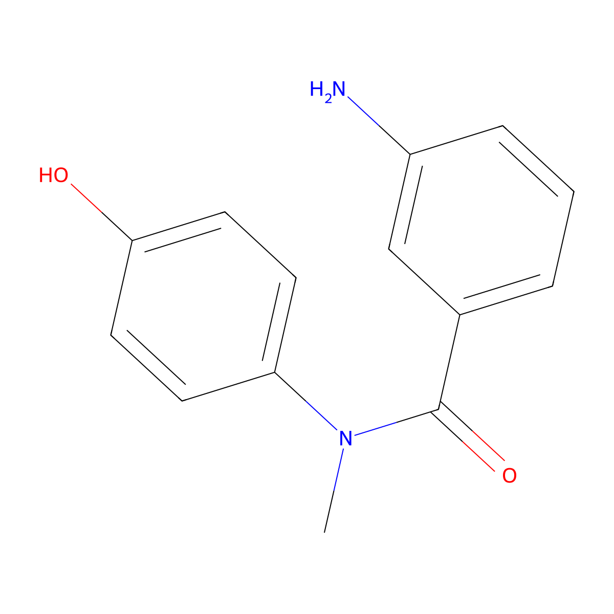 3-amino-N-(4-hydroxyphenyl)-N-methylbenzamide molecular structure, CAS 1322604-62-5