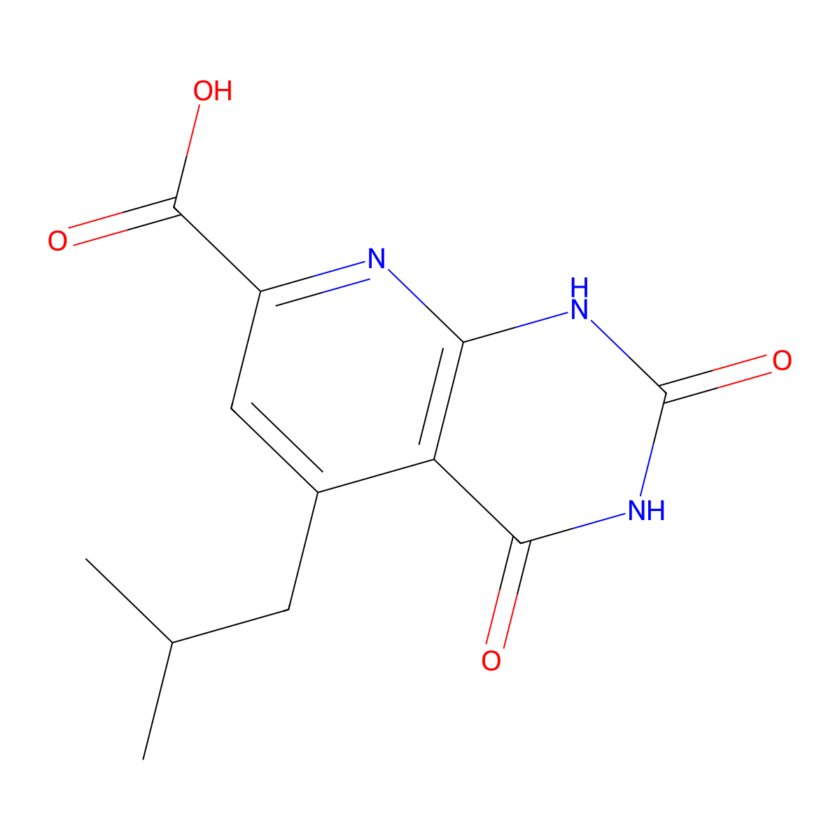 2-Hydroxy-5-isobutyl-4-oxo-3,4-dihydropyrido[2,3-d]pyrimidine-7-carboxylic acid molecular structure, CAS 1322604-65-8