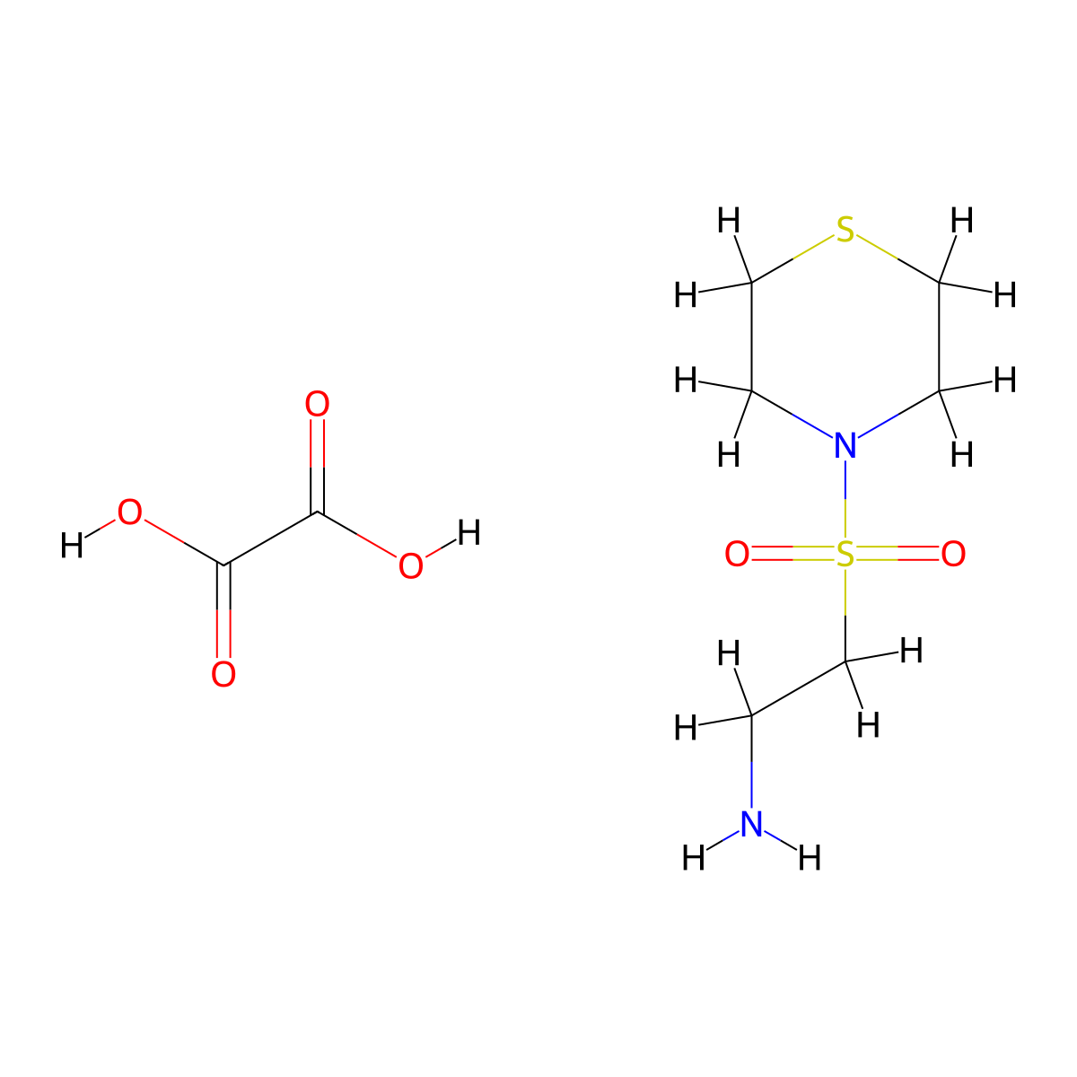 2-(Thiomorpholinosulfonyl)ethanamine oxalate molecular structure, CAS 1322604-70-5
