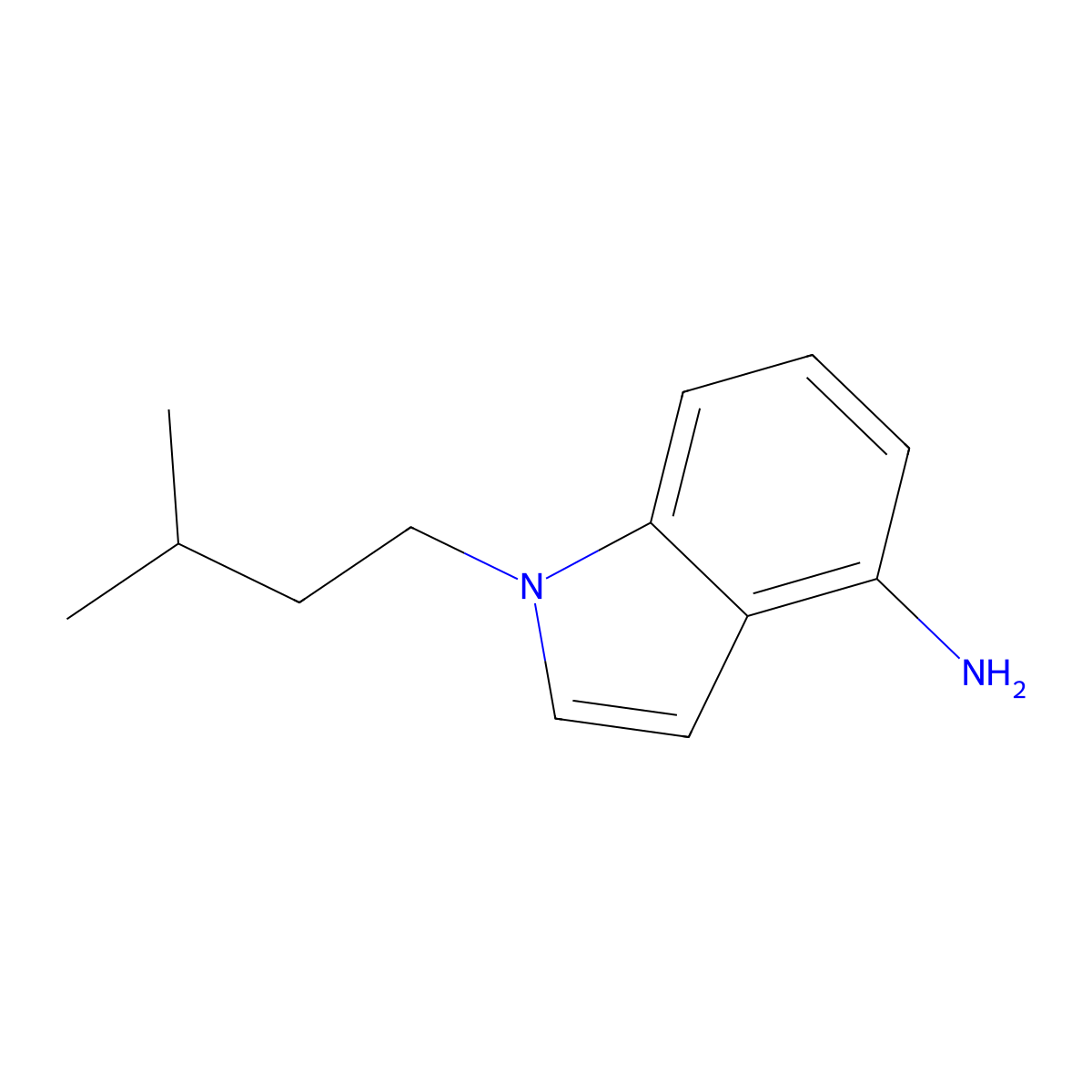 1-(3-methylbutyl)-1H-indol-4-amine molecular structure, CAS 1322604-72-7