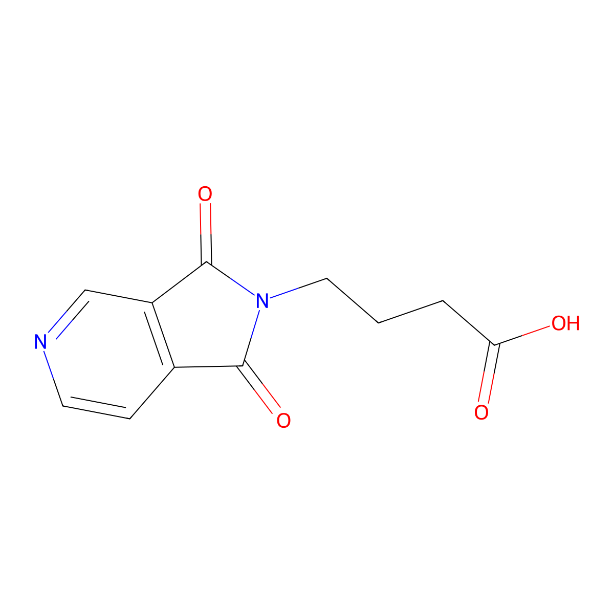 4-(1,3-dioxo-1H,2H,3H-pyrrolo(3,4-c)pyridin-2-yl)butanoic acid molecular structure, CAS 1322604-76-1