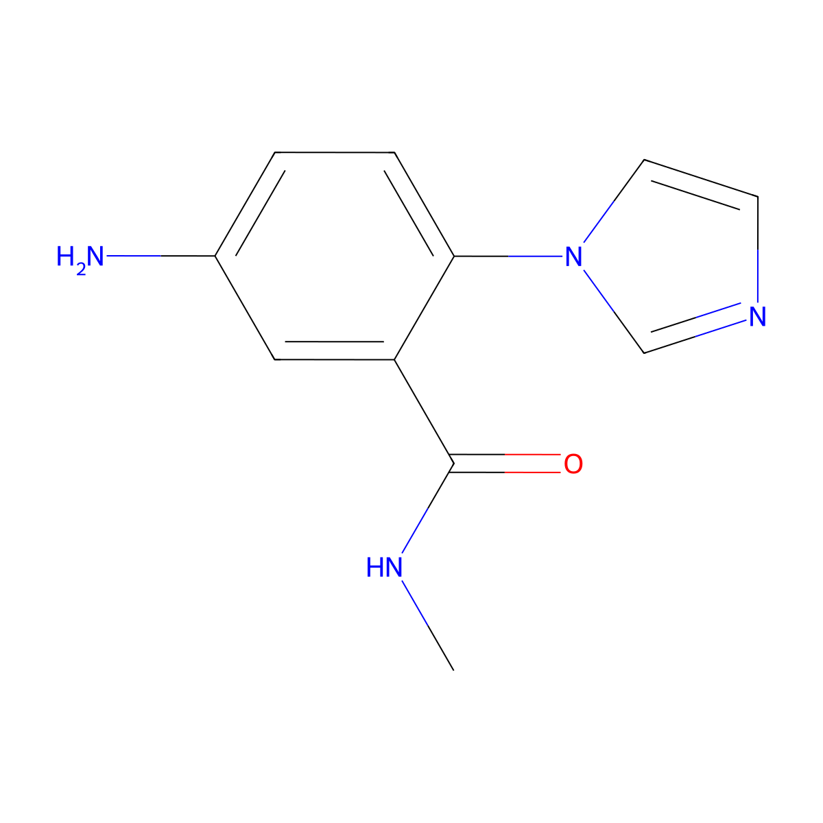5-amino-2-(1H-imidazol-1-yl)-N-methylbenzamide molecular structure, CAS 1322604-88-5