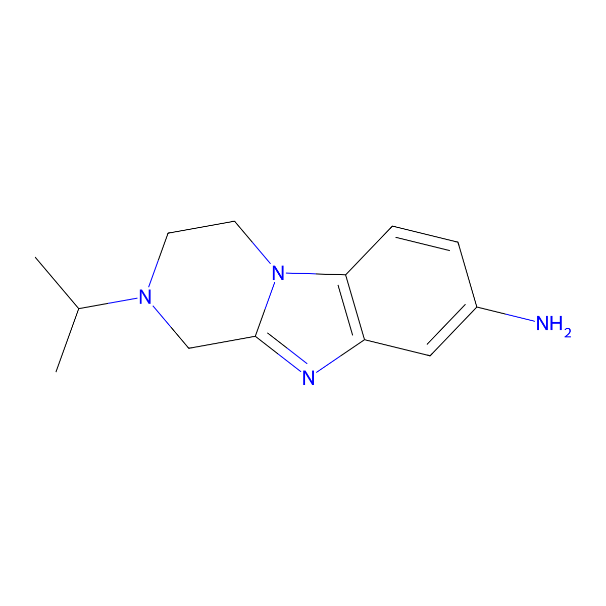 2-(Propan-2-yl)-1,2,3,4-tetrahydropyrazino[1,2-a]benzimidazol-8-amine molecular structure, CAS 1322604-89-6