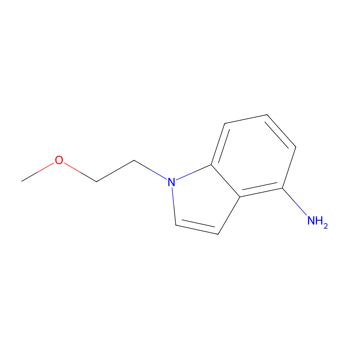 1-(2-methoxyethyl)-1H-indol-4-amine molecular structure, CAS 1322604-93-2