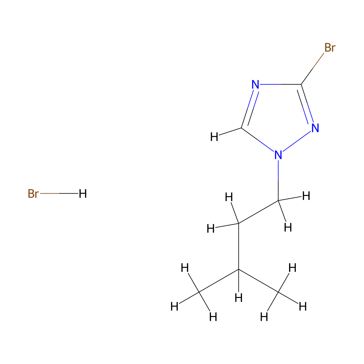 3-bromo-1-isopentyl-1H-1,2,4-triazole hydrobromide molecular structure, CAS 1322605-12-8