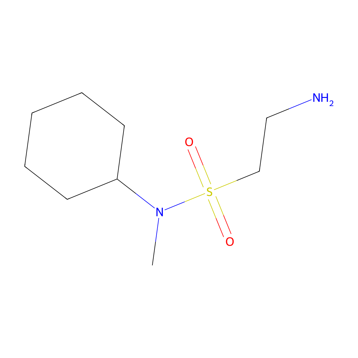 2-amino-N-cyclohexyl-N-methylethanesulfonamide molecular structure, CAS 1322605-25-3