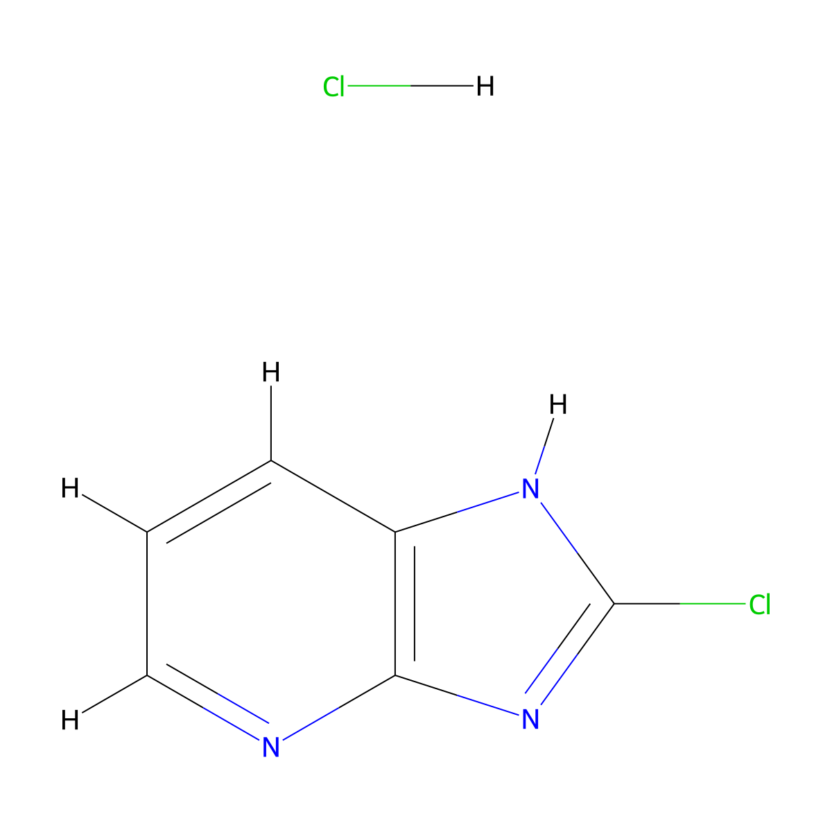 2-chloro-1H-imidazo(4,5-b)pyridine hydrochloride molecular structure, CAS 132261-24-6