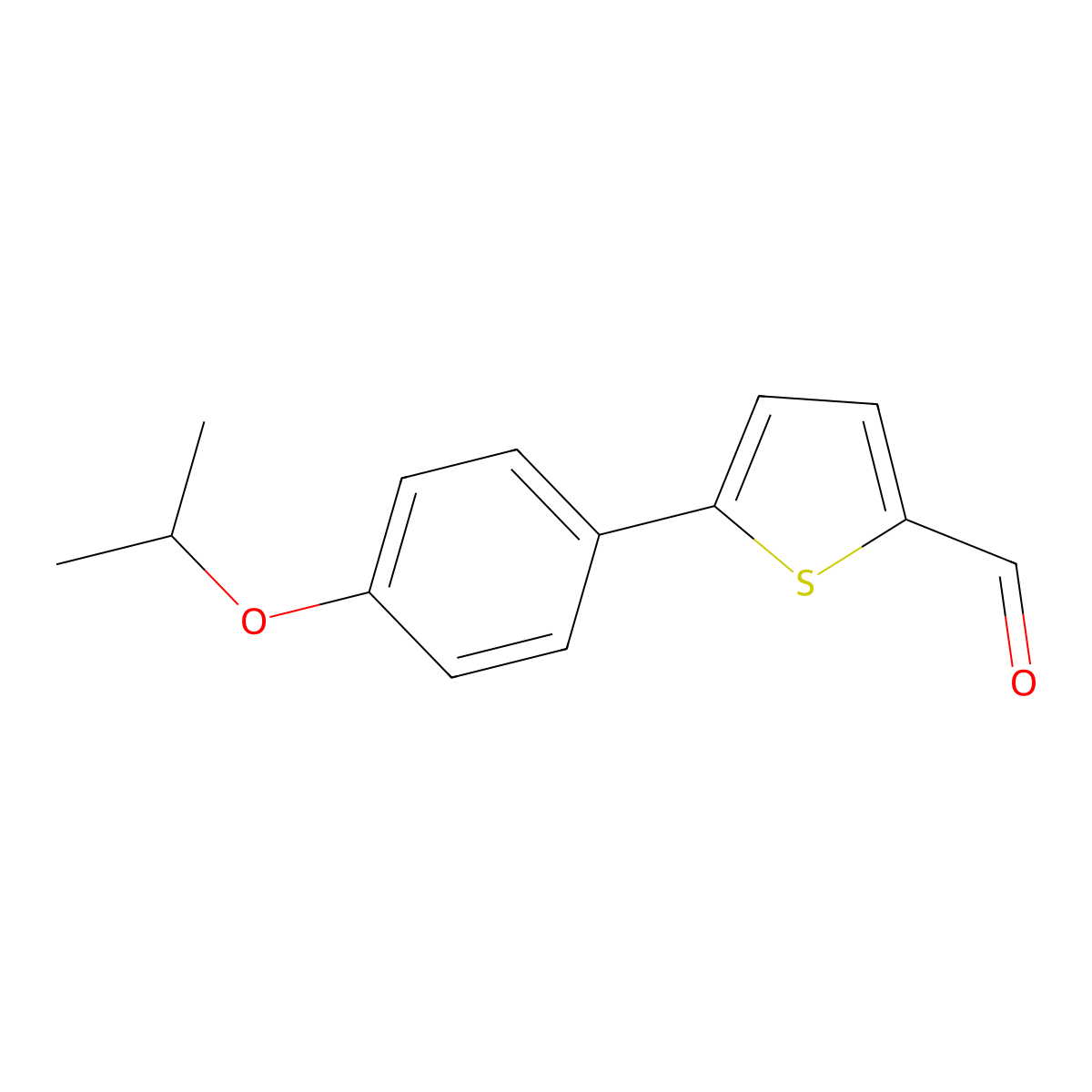 5-[4-(1-Methylethoxy)phenyl]-2-thiophenecarboxaldehyde molecular structure, CAS 1322616-83-0