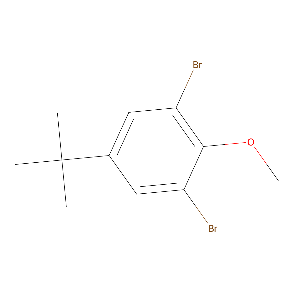 2,6-Dibromo-4-tert-butylanisole molecular structure, CAS 132268-08-7