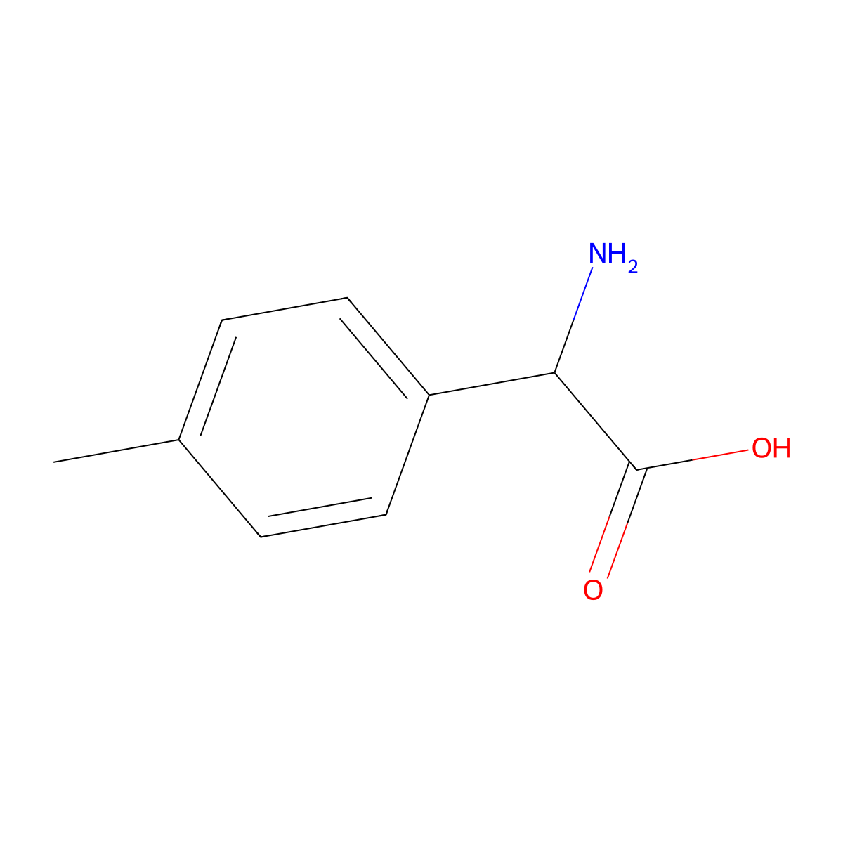 2-amino-2-(4-methylphenyl)acetic Acid molecular structure, CAS 13227-01-5