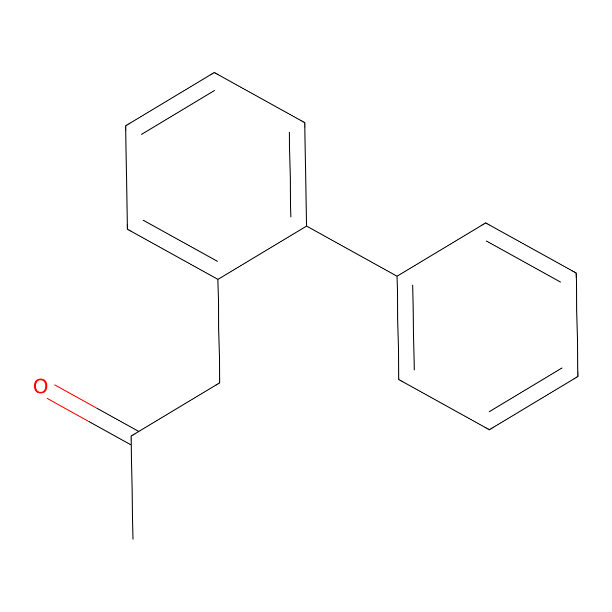 1-(2-Phenylphenyl)propan-2-one molecular structure, CAS 132272-40-3