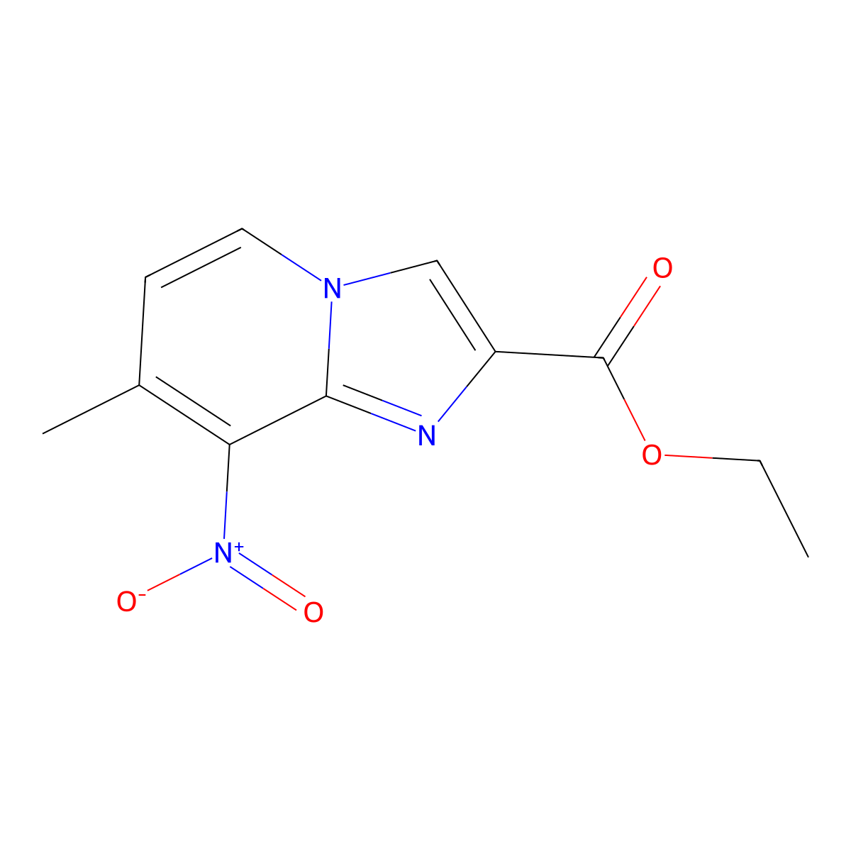Ethyl 7-Methyl-8-nitroimidazo[1,2-a]pyridine-2-carboxylate molecular structure, CAS 132272-52-7