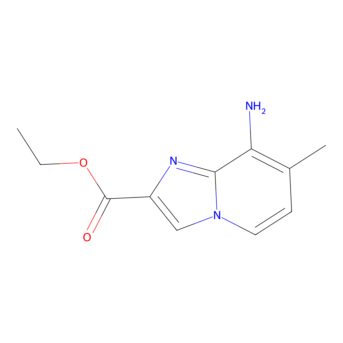 Ethyl 8-Amino-7-methylimidazo[1,2-a]pyridine-2-carboxylate molecular structure, CAS 132272-55-0