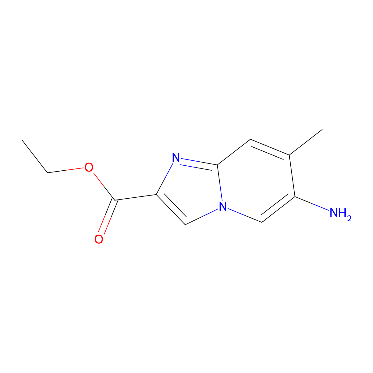 Ethyl 6-amino-7-methylimidazo[1,2-a]pyridine-2-carboxylate molecular structure, CAS 132272-56-1