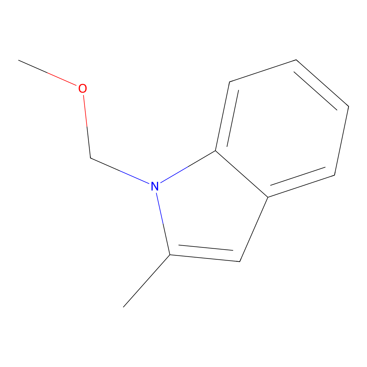 1-(methoxymethyl)-2-methyl-1H-indole molecular structure, CAS 1322763-37-0