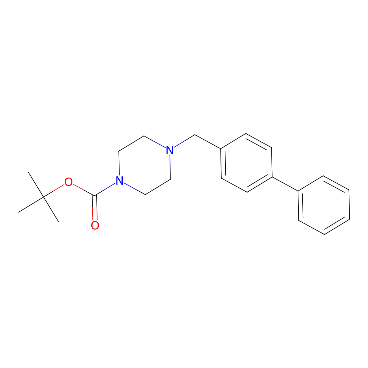 tert-Butyl 4-(biphenyl-4-ylmethyl)piperazine-1-carboxylate molecular structure, CAS 1322768-09-1