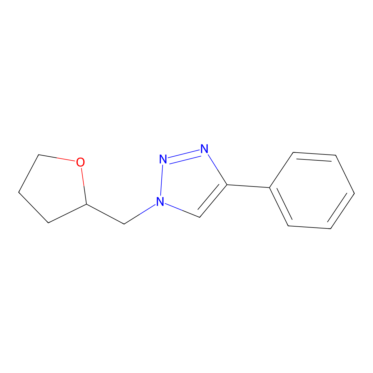 1-[(oxolan-2-yl)methyl]-4-phenyl-1H-1,2,3-triazole molecular structure, CAS 1322786-85-5