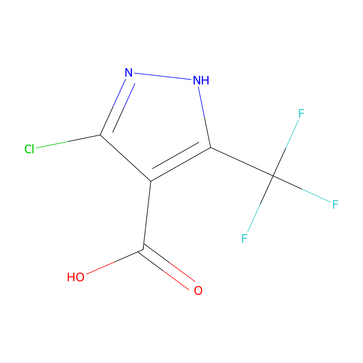 5-Chloro-3-trifluoromethyl-1H-pyrazole-4-carboxylic acid molecular structure, CAS 1322794-24-0