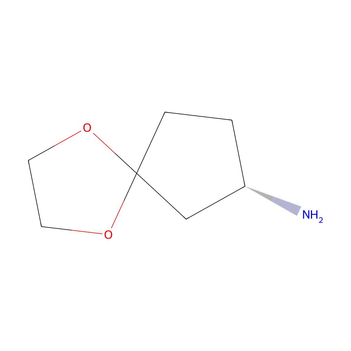 (S)-1,4-Dioxaspiro[4.4]nonan-7-amine molecular structure, CAS 1322805-36-6