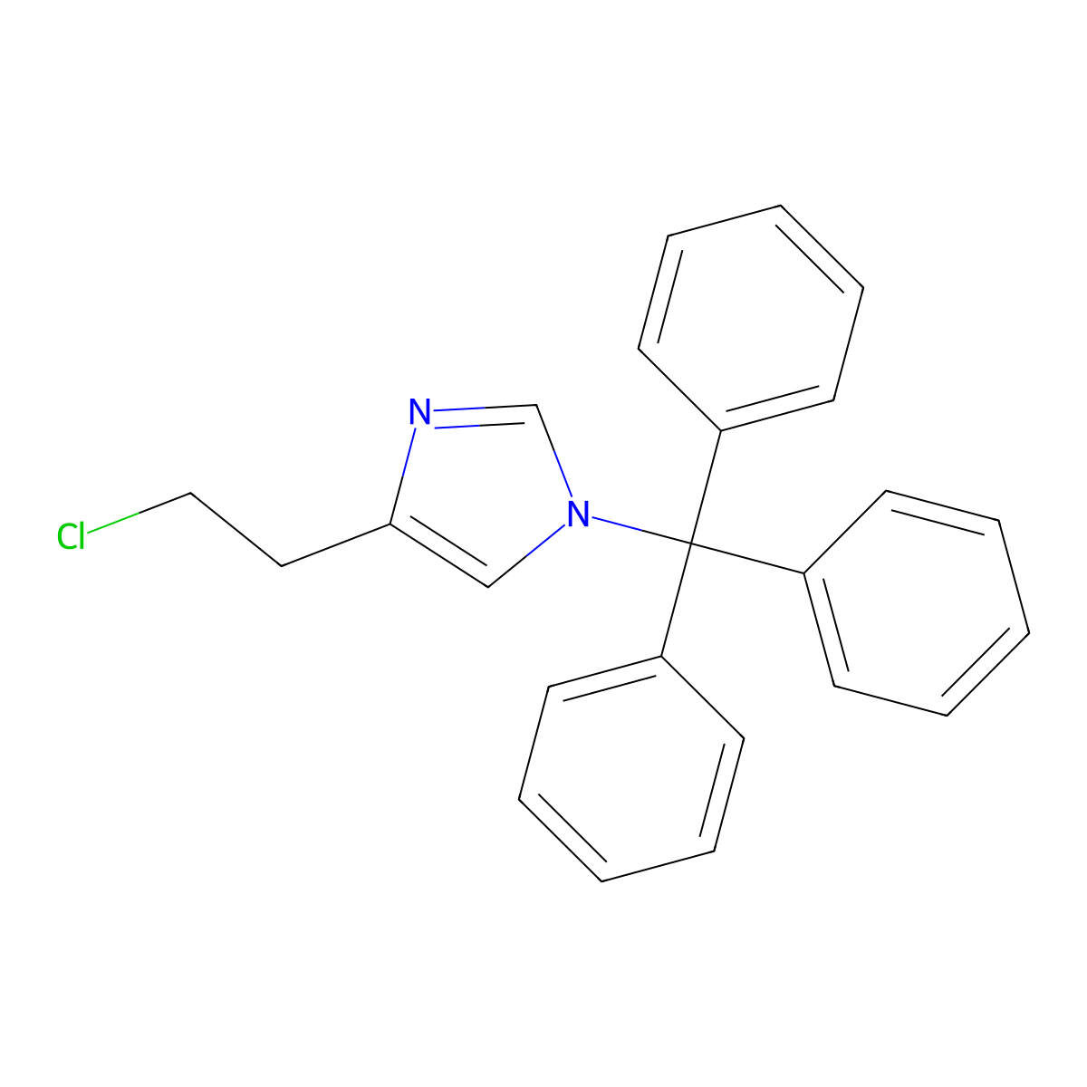 4-(2-Chloroethyl)-1-(triphenylmethyl)-1H-imidazole molecular structure, CAS 132287-55-9
