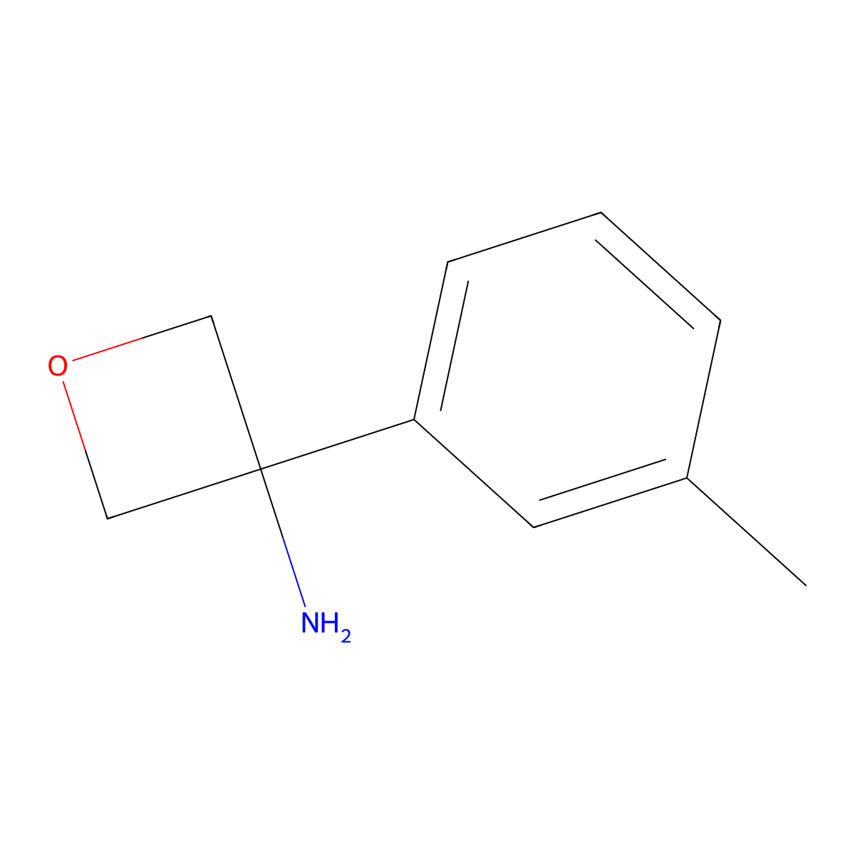 3-(3-Methylphenyl)-3-oxetanamine molecular structure, CAS 1322878-26-1