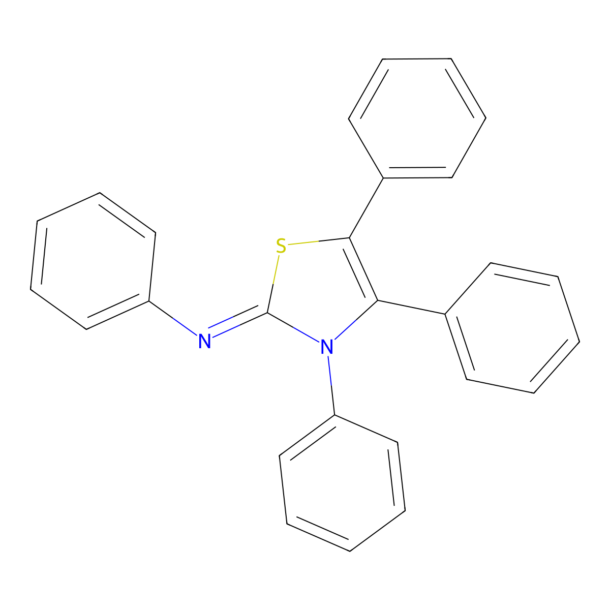 N-[(2Z)-3,4,5-triphenyl-1,3-thiazol-2(3H)-ylidene]aniline molecular structure, CAS 1322879-25-3