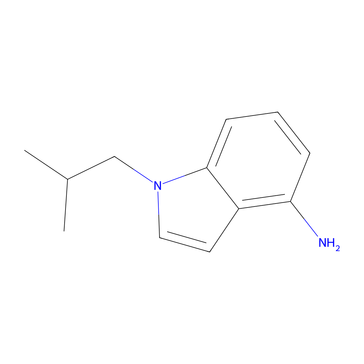 1-Isobutyl-1H-indol-4-amine molecular structure, CAS 1322879-77-5