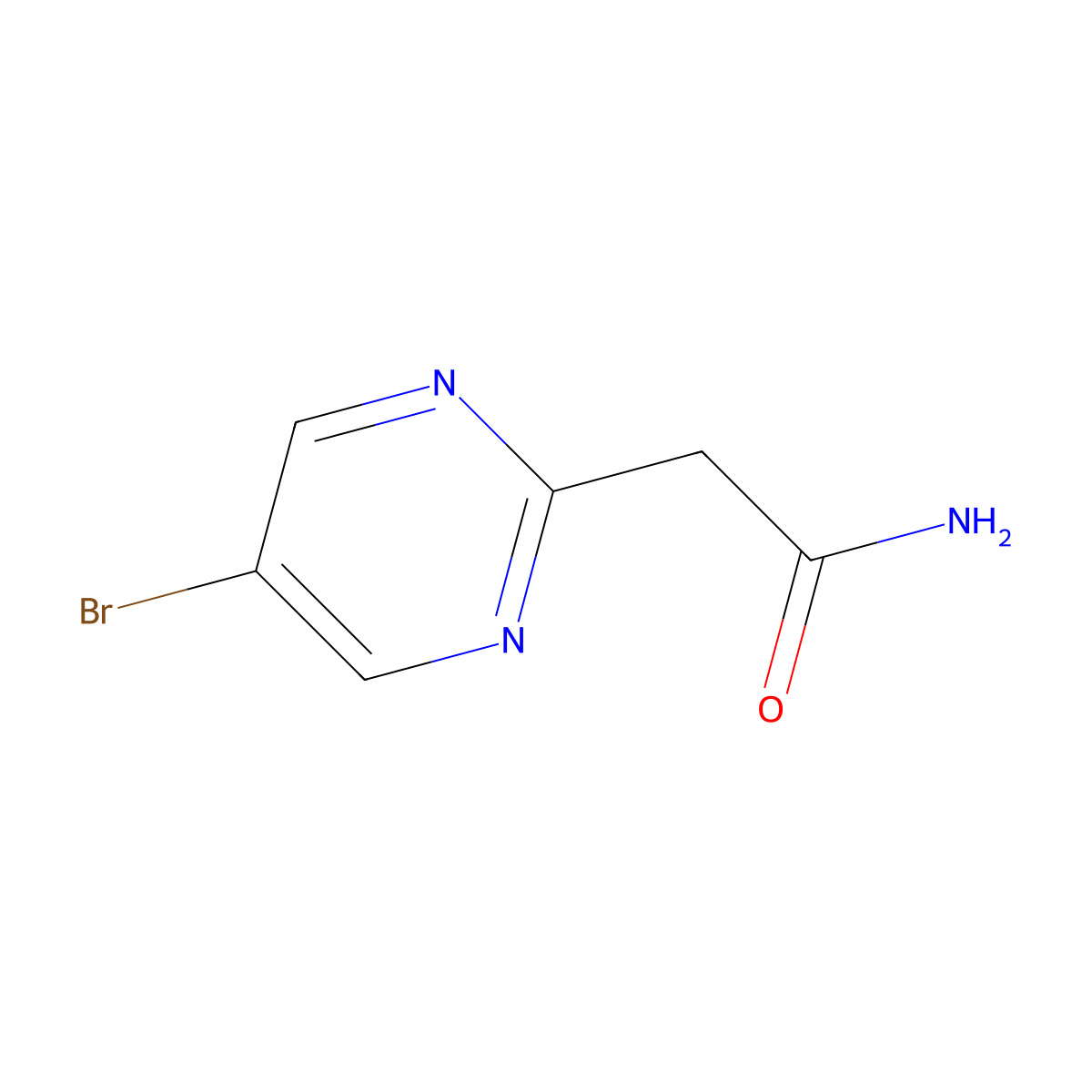 2-(5-Bromopyrimidin-2-yl)acetamide molecular structure, CAS 132288-08-5