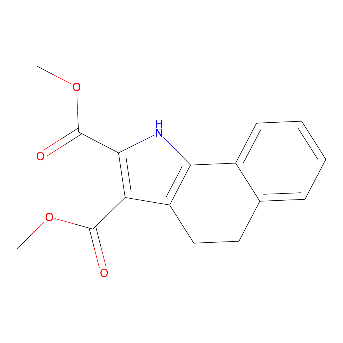 dimethyl 4,5-dihydro-1H-benzo[g]indole-2,3-dicarboxylate molecular structure, CAS 132288-27-8