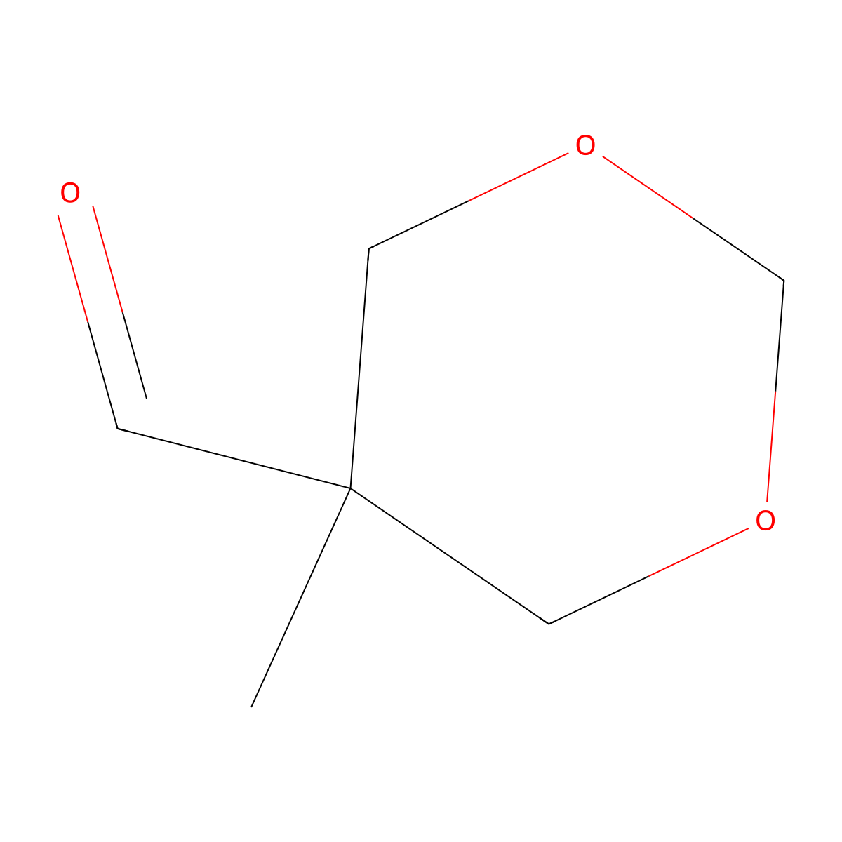 5-Methyl-1,3-dioxane-5-carbaldehyde molecular structure, CAS 13229-11-3