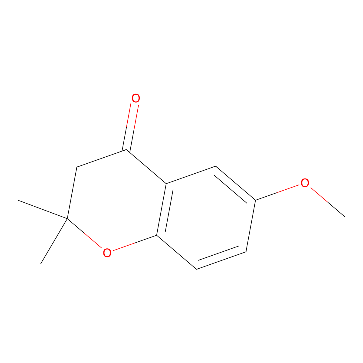 6-methoxy-2,2-dimethyl-3,4-dihydro-2H-1-benzopyran-4-one molecular structure, CAS 13229-59-9