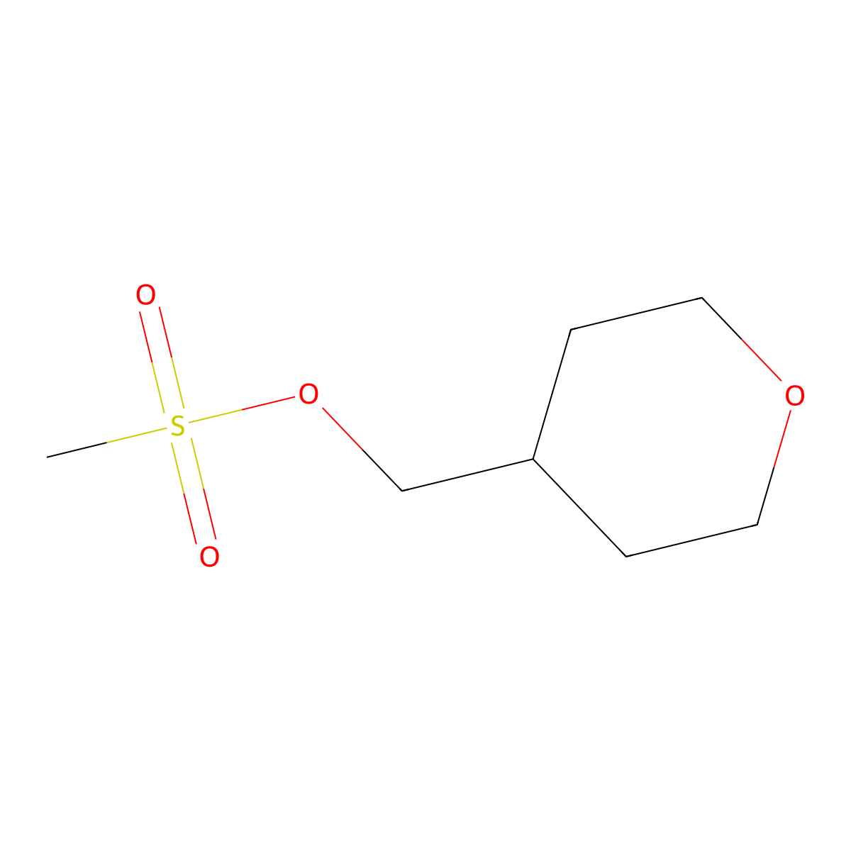 Oxan-4-ylmethyl methanesulfonate molecular structure, CAS 132291-95-3