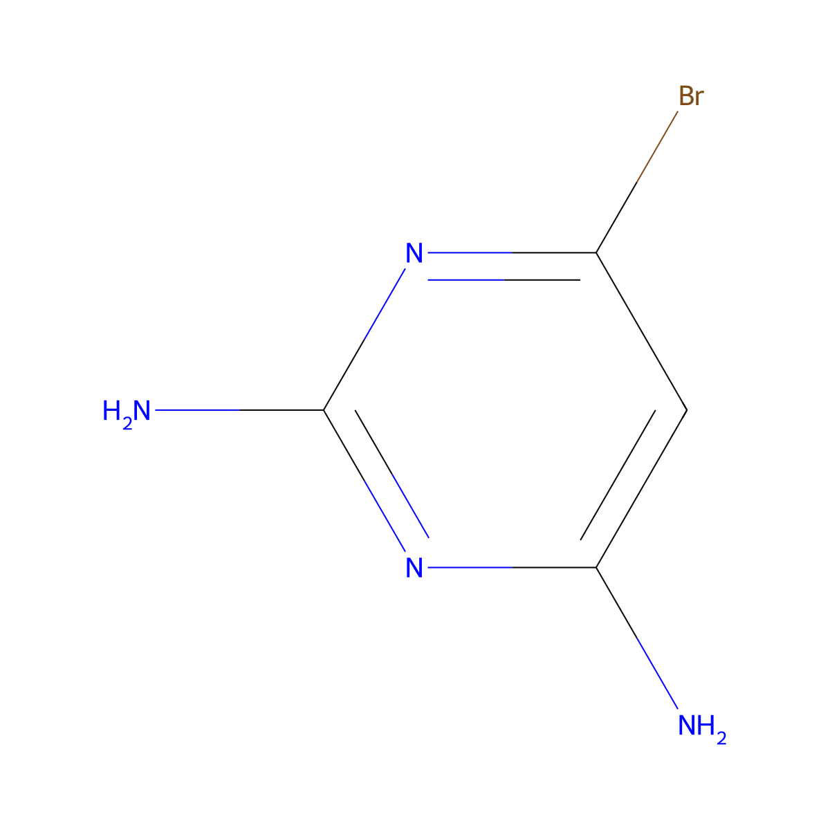 6-Bromopyrimidine-2,4-diamine molecular structure, CAS 132292-01-4