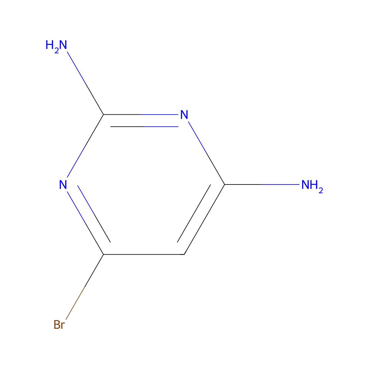 6-Bromopyrimidine-2,4-diamine molecular structure, CAS 132292-01-4