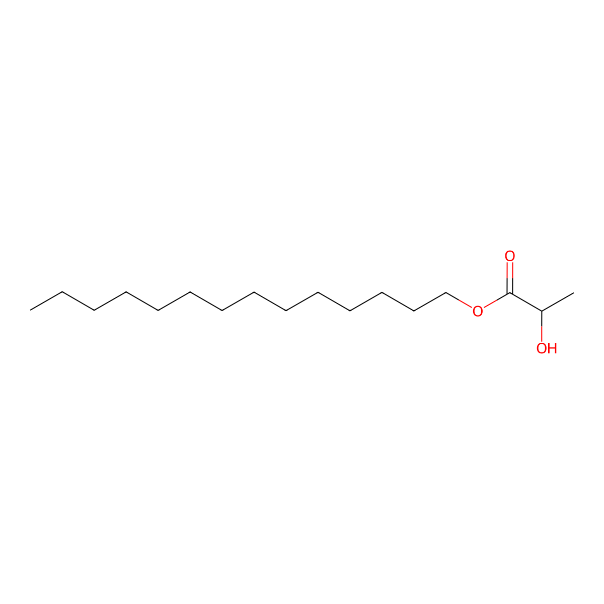 Myristyl Lactate molecular structure, CAS 1323-03-1
