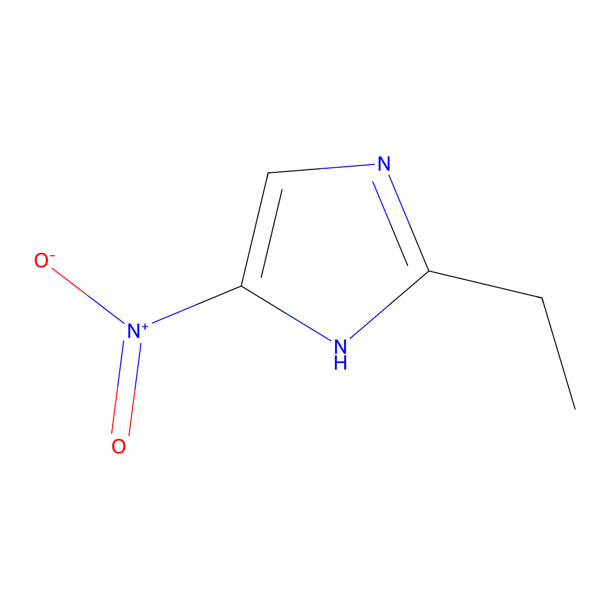 2-Ethyl-4-nitro-1H-imidazole molecular structure, CAS 13230-03-0