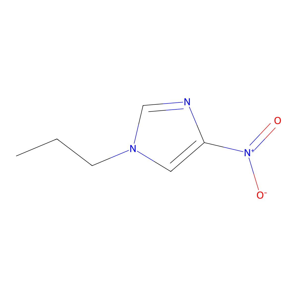 4-nitro-1-propyl-1H-imidazole molecular structure, CAS 13230-08-5
