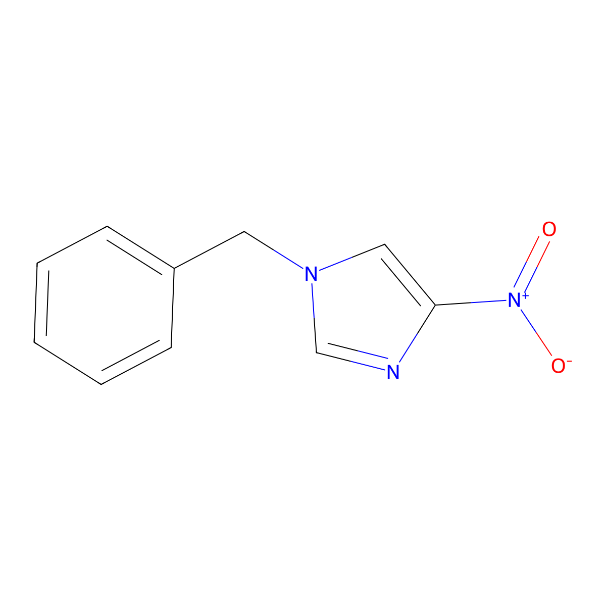 1-Benzyl-4-nitro-1H-imidazole molecular structure, CAS 13230-13-2
