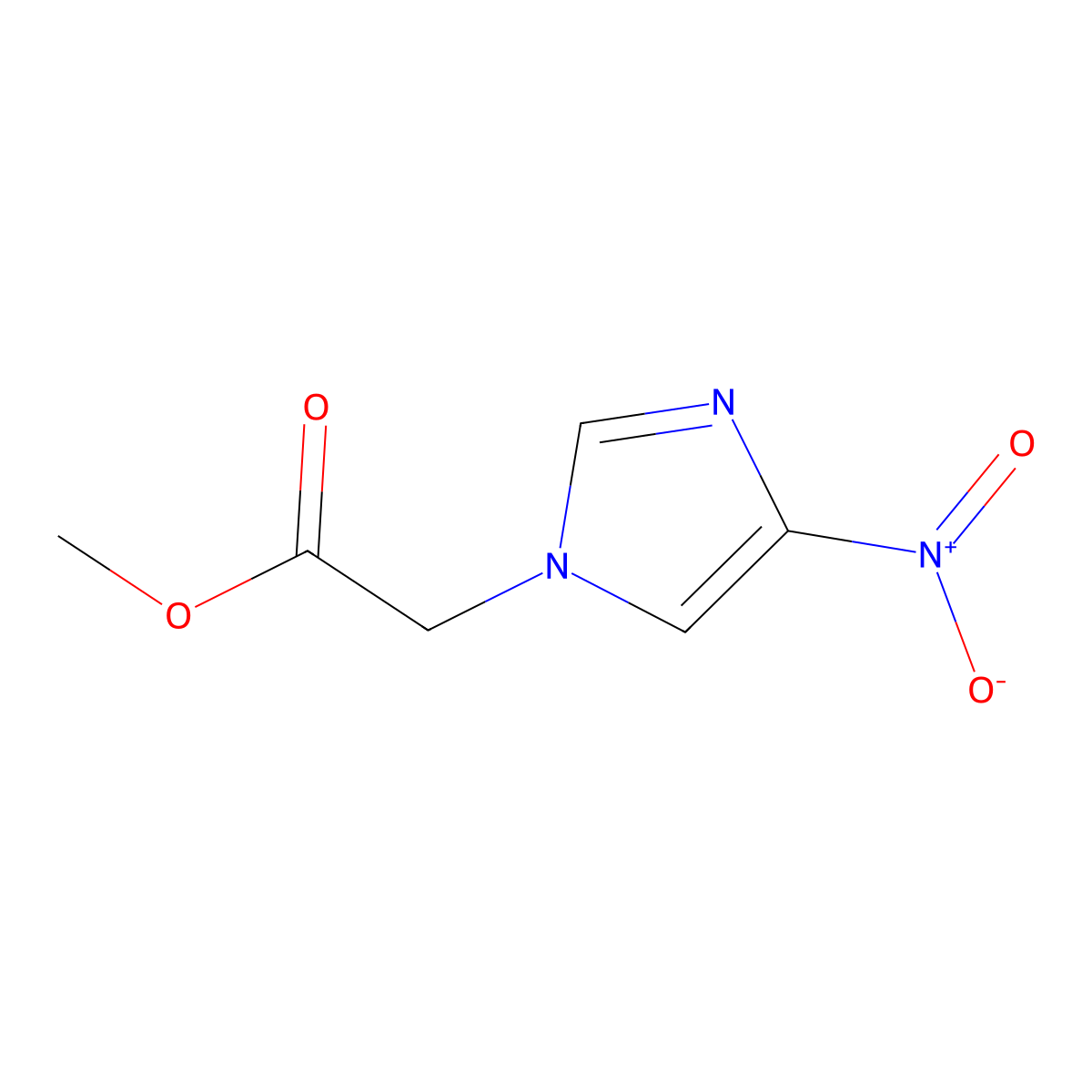 Methyl (4-nitro-1-imidazolyl)acetate molecular structure, CAS 13230-21-2