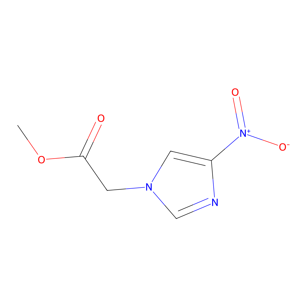 Methyl (4-nitro-1-imidazolyl)acetate molecular structure, CAS 13230-21-2