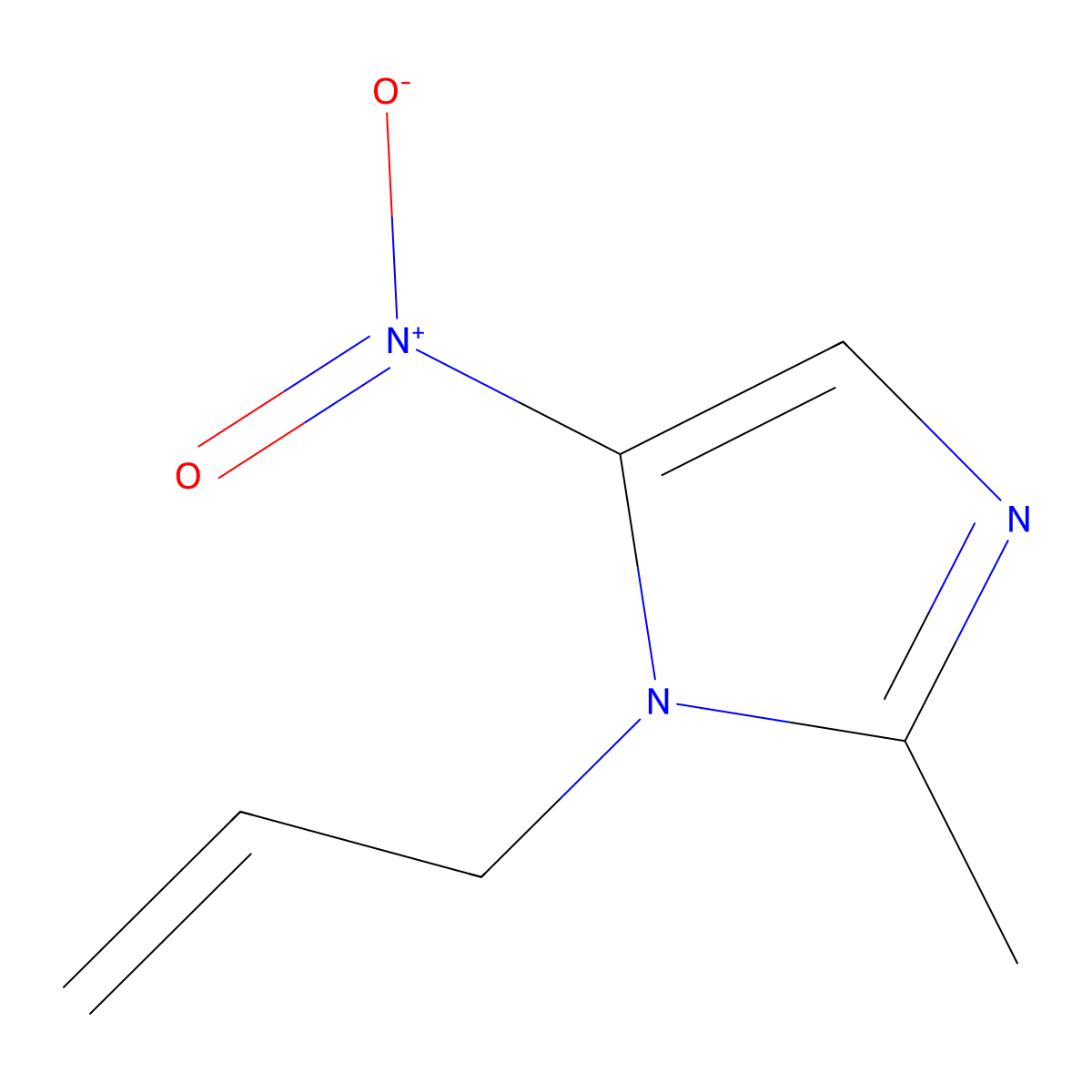 1-Allyl-2-methyl-5-nitro-1H-imidazole molecular structure, CAS 13230-43-8