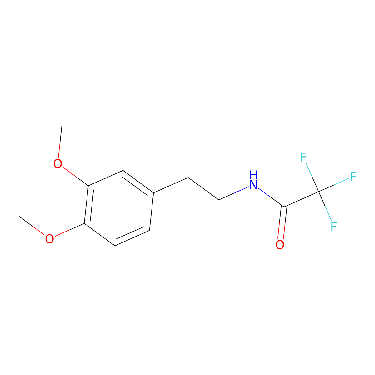 Acetamide, N-(2-(3,4-dimethoxyphenyl)ethyl)-2,2,2-trifluoro- molecular structure, CAS 13230-71-2