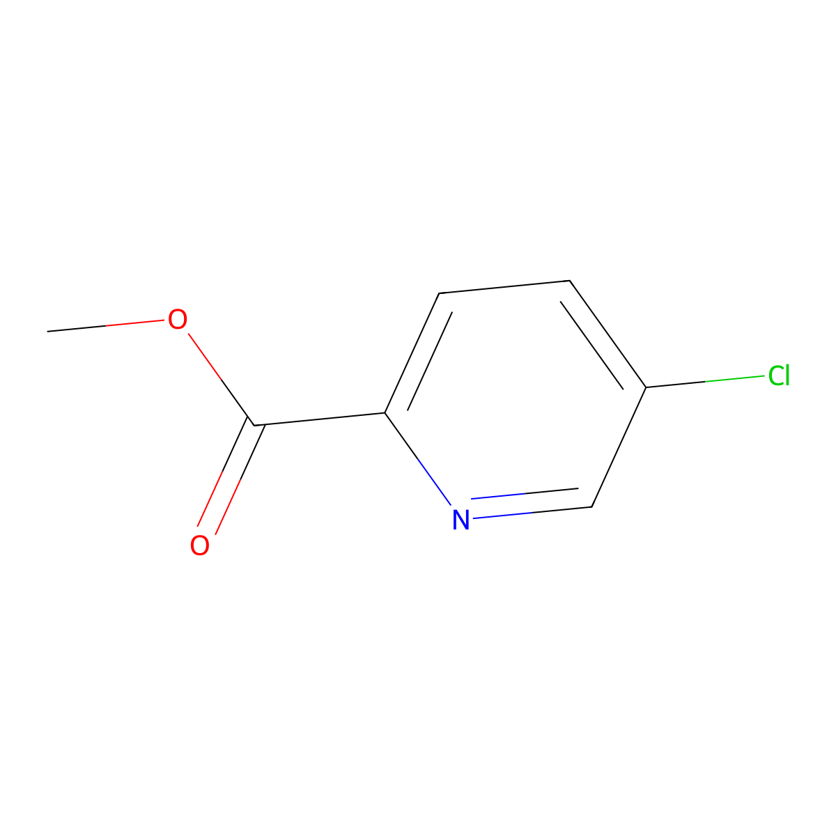 Methyl 5-chloropyridine-2-carboxylate molecular structure, CAS 132308-19-1