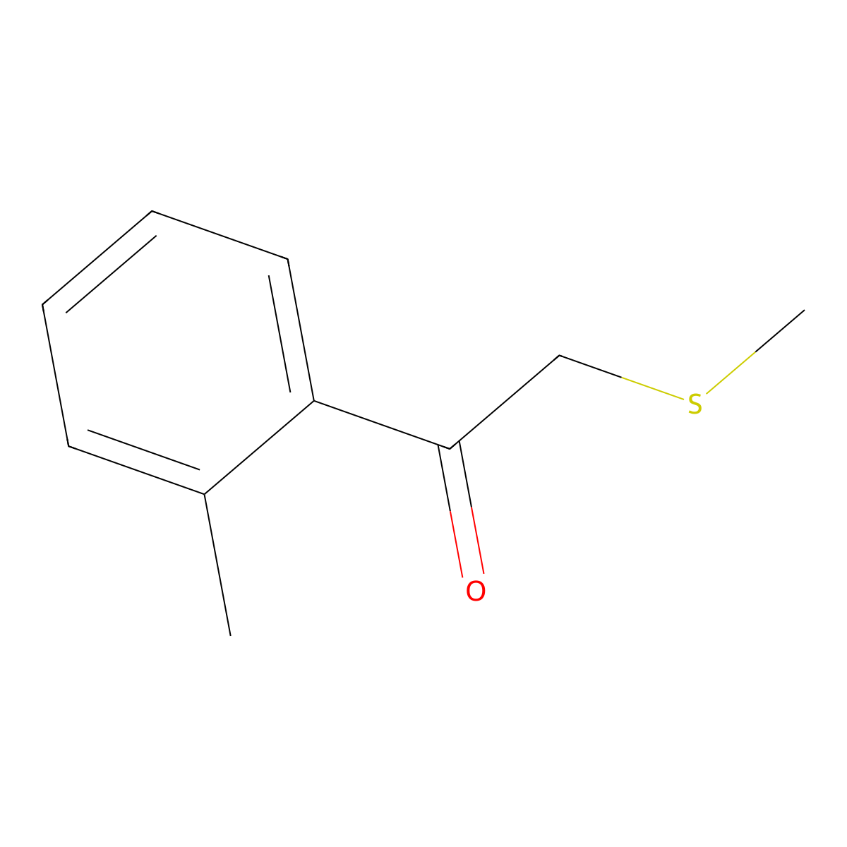 1-(2-Methylphenyl)-2-(methylsulfanyl)ethan-1-one molecular structure, CAS 132310-49-7