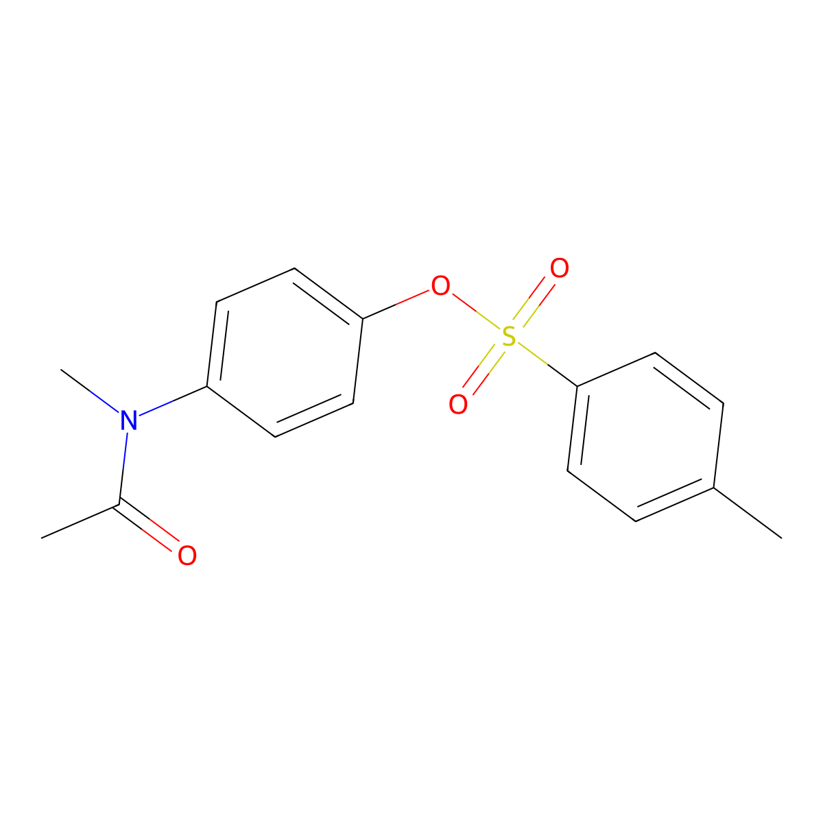 4-(N-methylacetamido)phenyl 4-methylbenzene-1-sulfonate molecular structure, CAS 1323117-29-8