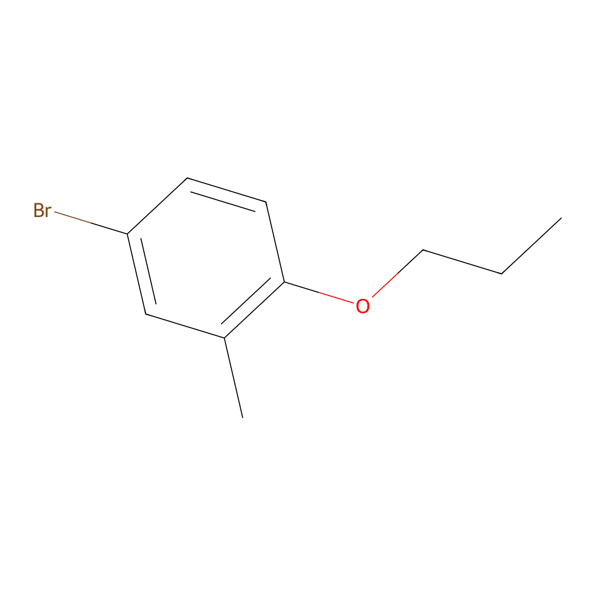 4-Bromo-2-methyl-1-propoxybenzene molecular structure, CAS 132312-53-9